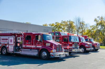 Photo of Fire Engines at LLFD Station 1